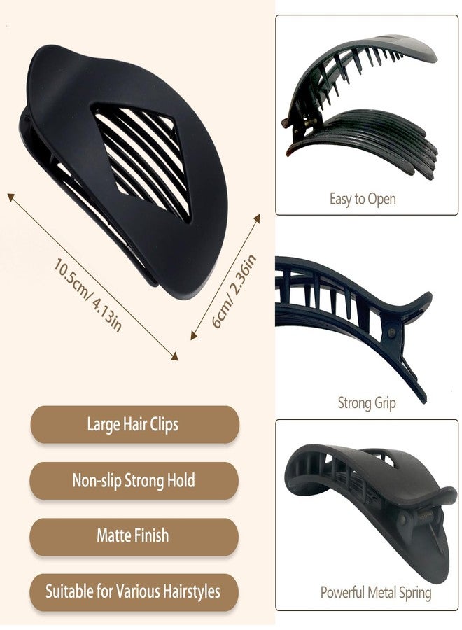 Treayes 4PCS Duckbill Hair Clips, Simple Elegant Duckbill Hair Clip for Women, for Thick Thin Hair, for Curly Straight, Duckbills Flat Hairs Clips For Women & Girls - Image 4